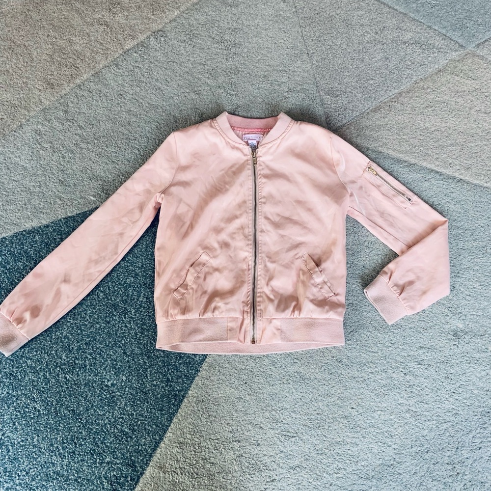 Full Tilt Light Pink Zip Up Jacket